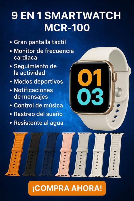 SmartStyle 9X – Reloj inteligente con 8 estilos en 1